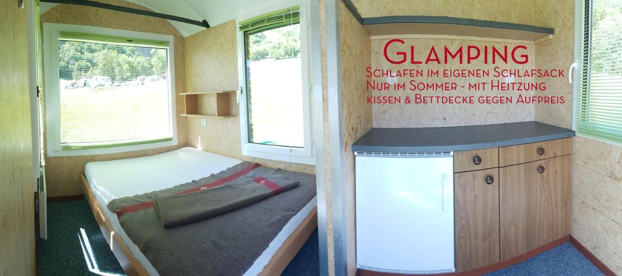 Campingplatz Mit Restaurant & Sportarena Leukerbad Ngoại thất bức ảnh